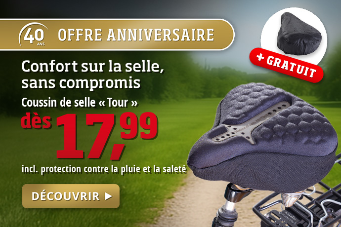 Offre anniversaire Coussin de selle « Tour » - Confort sans compromis