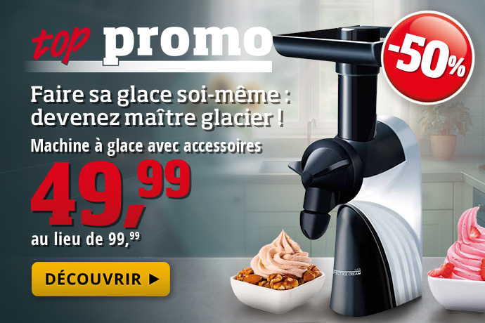 top promo - Machine à glace avec accessoires