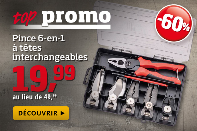 Top promo - Pince à têtes interchangeables