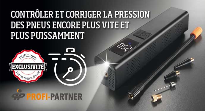 Gonfleur Pneus Voiture, 12V Compresseur À Air Portatif avec Manche, Lumière  LED, 3m Fil Allume Cigare