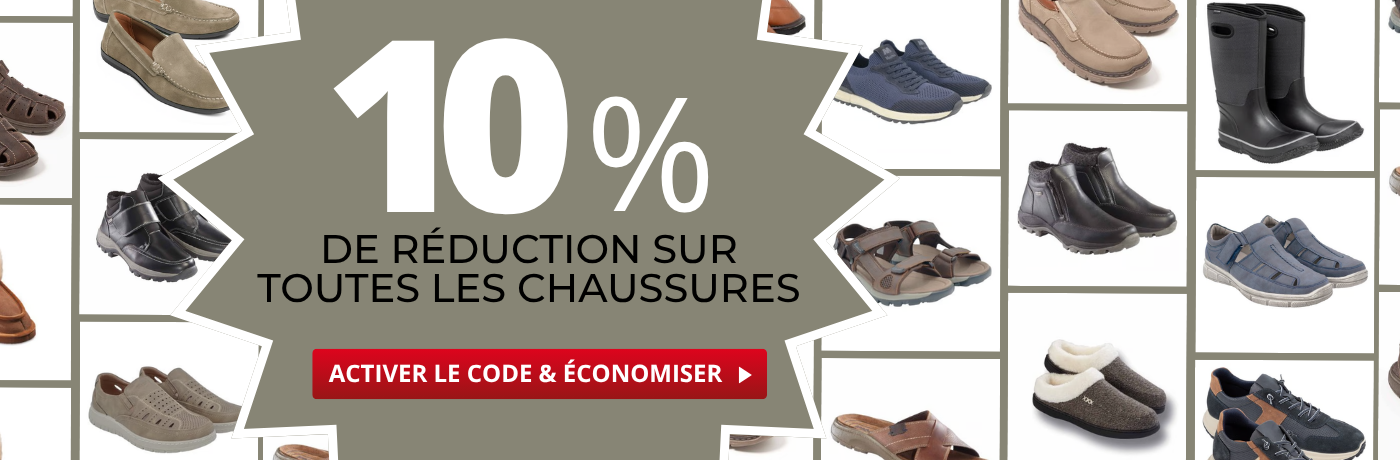 10% de réduction sur toutes les chaussures