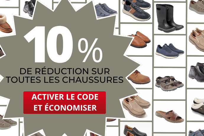 10% de réduction sur toutes les chaussures