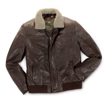 Blouson en cuir de buffle
