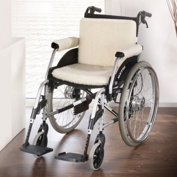 Lot fauteuil roulant en laine vierge