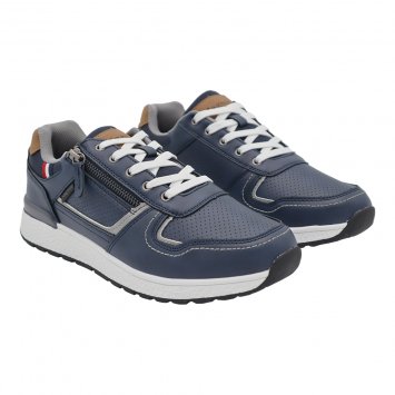 Chaussure à lacets avec fermeture éclair