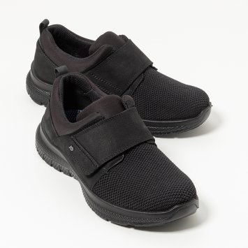 Chaussures en cuir à fermeture velcro pour homme