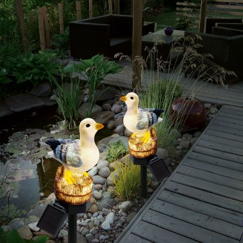 Lampe solaire mouette