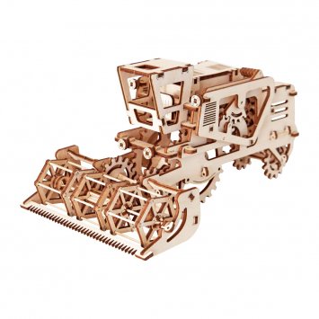 Maquette moissonneuse-batteuse en bois