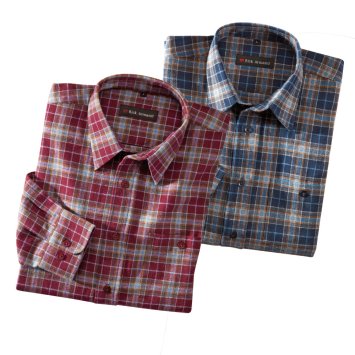 Lot de 2 chemises en flanelle coton