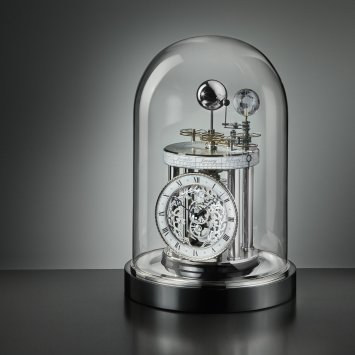 Pendule astrolabe Chrome/noir