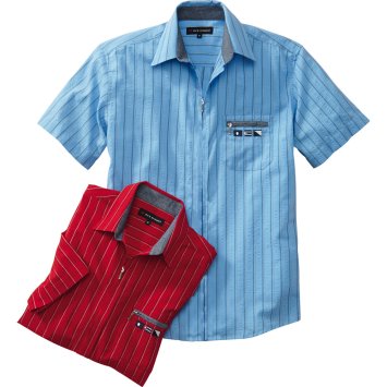 Chemise crépon zippée