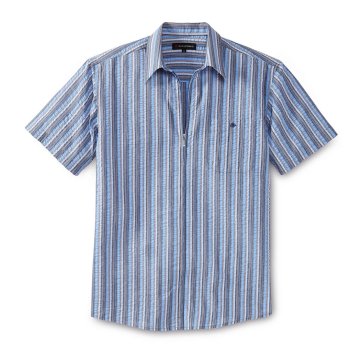 Chemise zippée en seersucker