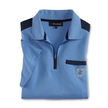 T-shirt interlock avec col zippé