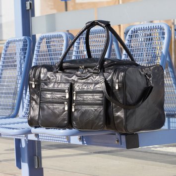 Sac de voyage en cuir véritable