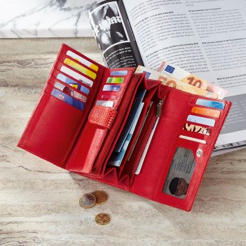 Porte-monnaie en cuir pour femme