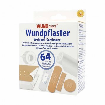Assortiment de pansements adhésifs, 64 pièces 