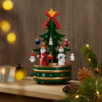 Boîte à musique sapin de Noël