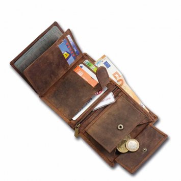 Porte-monnaie en cuir de bœuf