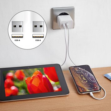 Adaptateur prise USB deux ports