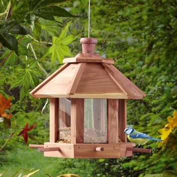 Mangeoire pour oiseaux en bois de cèdre