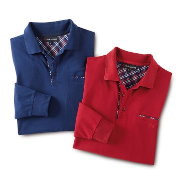 Polo manches longues maille piquée