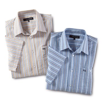 Chemise à rayures en seersucker Set de 2