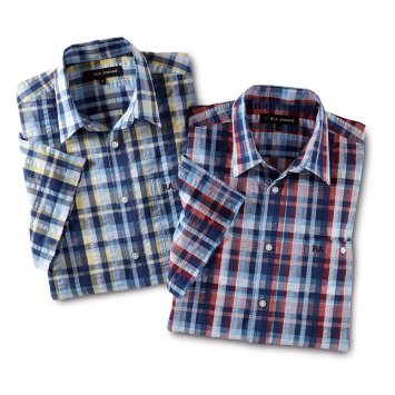 Chemise à carreaux en seersucker