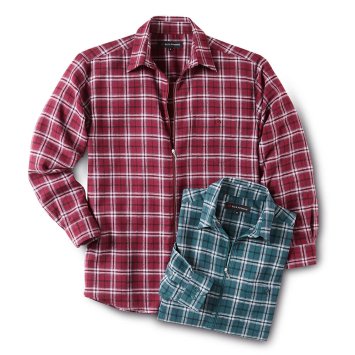 Chemise de flanelle zippée