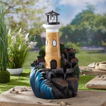 Fontaine de jardin « Phare idyllique »