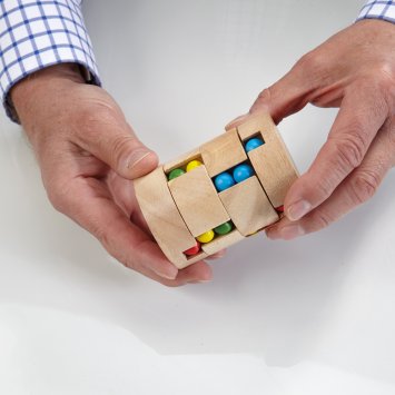 Cylindre casse-tête en bois