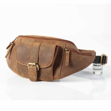 Sac ceinture en cuir de bœuf