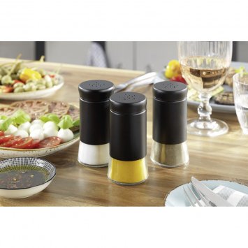 Saupoudreuse à épices en verre Lot de 3 