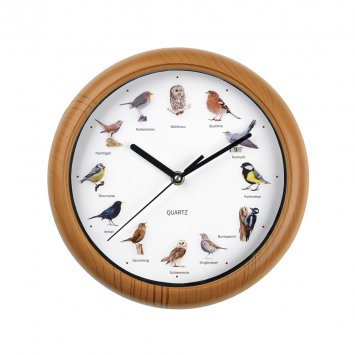 Horloge murale avec chants d’oiseaux