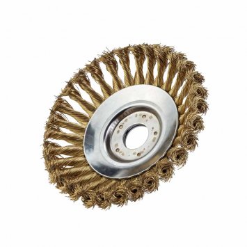 Brosse métallique de désherbage pour faux à moteur