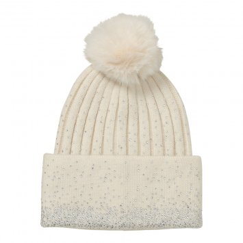 Bonnet tricoté avec paillettes