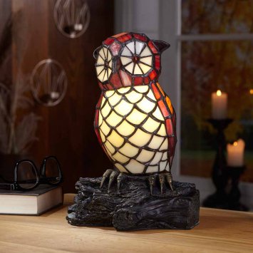 Lampe hibou style Tiffany