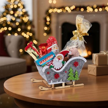 Traîneau de Saint-Nicolas avec friandises