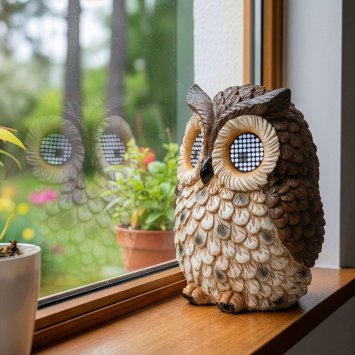 Hibou solaire aux yeux qui bougent