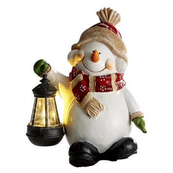 Lanterne solaire bonhomme de neige