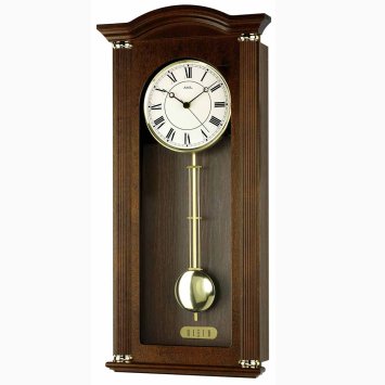 Horloge à pendule radiocommandée en bois