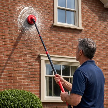 Nettoyeur à brosse ronde télescopique