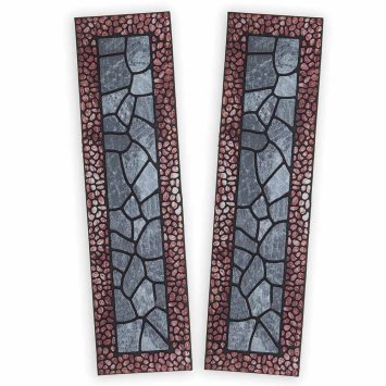 Lot de 2 tapis de protection pour les seuils – Anthracite/Terracotta 