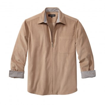 Chemise en velours côtelé avec glissière intégrale