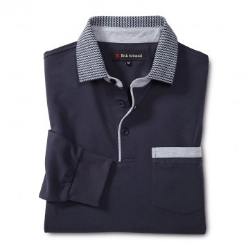 T-shirt à manches longues en piqué de coton