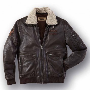 Veste bomber en cuir d'agneau