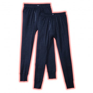 Caleçon long à côtes fines Lot de 2 