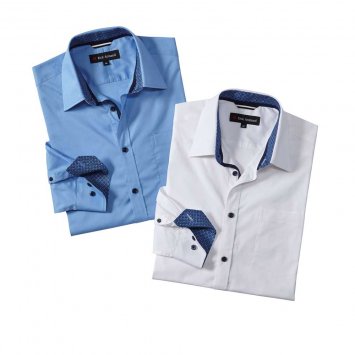 Chemise stretch avec contrastes