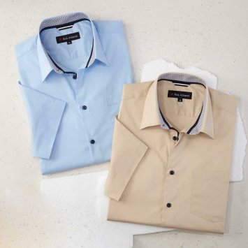 Chemise stretch avec contrastes