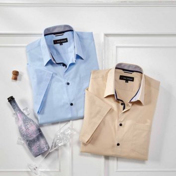 Chemise stretch avec contrastes