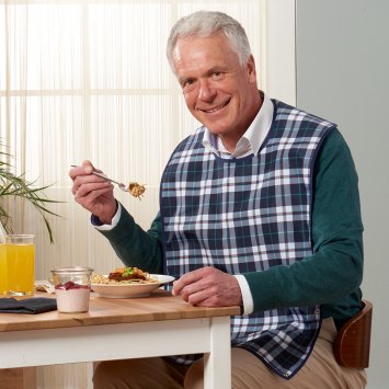 Bavoir hydrofuge avec ramasse-miettes